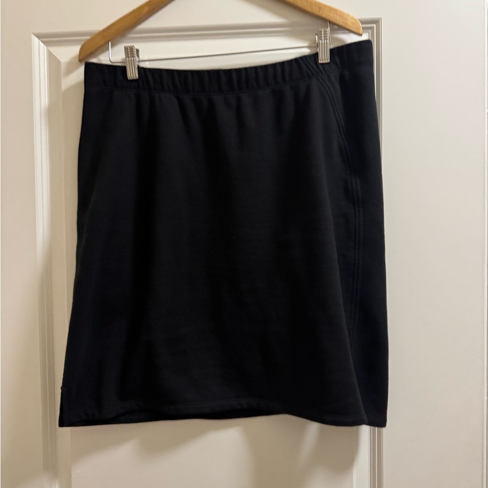 Eileen Fisher Comfy Cotton Black Skirt